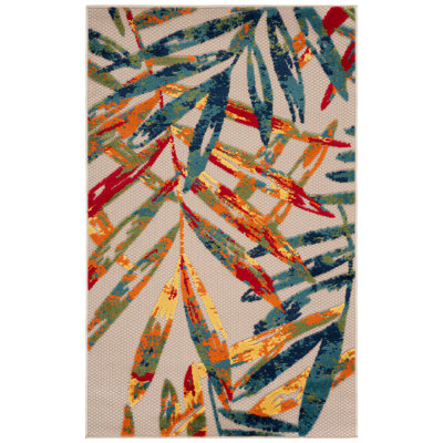 Tapis d'intérieur / extérieur à motif floral Makowski