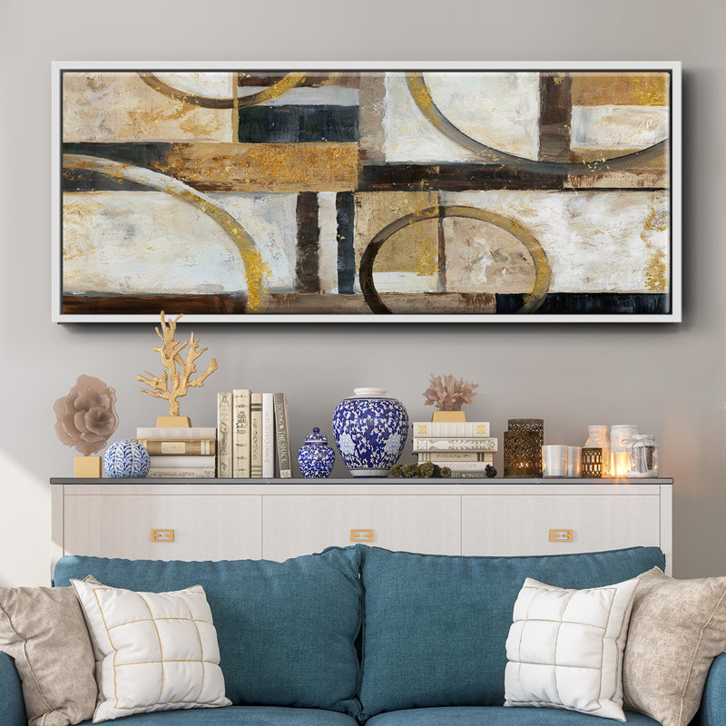 Interplay- Framed Canvas, 20" H x 50" W