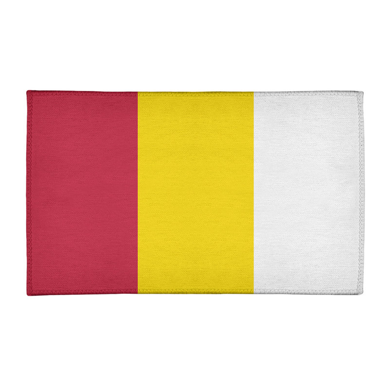Tapis tissé à plat rouge/jaune St Louis, Rectangle 4 pi x 6 pi