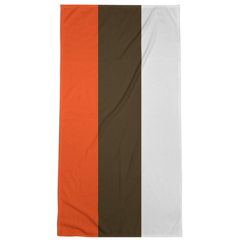 Cleveland Beach Towel, Dark Orange/Brown/Off White