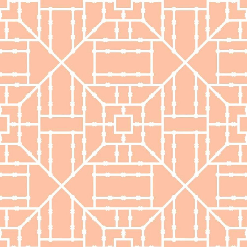 The Blush Label Bamboo 10' L x 24" W Wallpaper Roll, Peel & Stick, Self-adhesive, Coral
