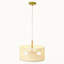 Luminaire suspendu Glacier - chêne + naturel + or