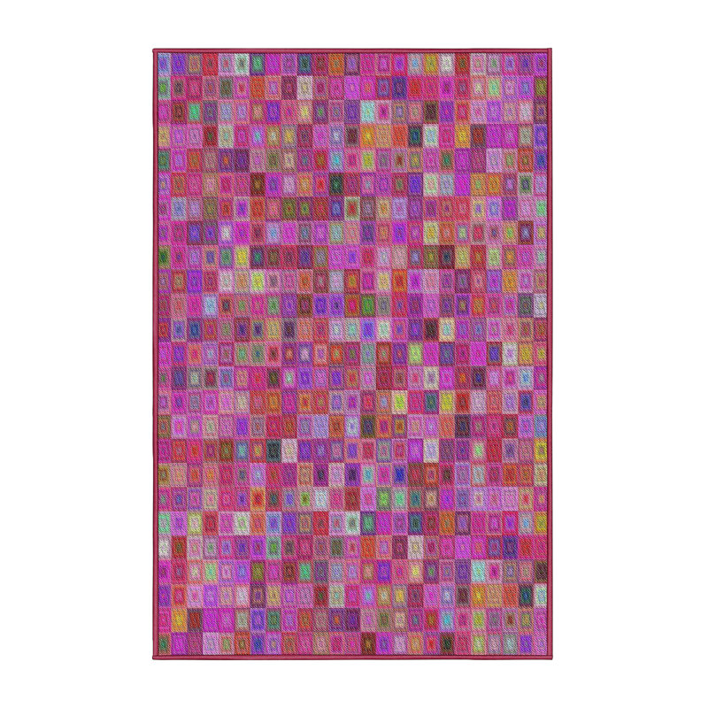 Tapis de zone mauve à motifs Jennerstown, Rectangle 5 pi x 7 pi