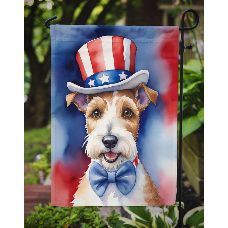 Drapeau patriotique du jardin américain, Fox terrier brun