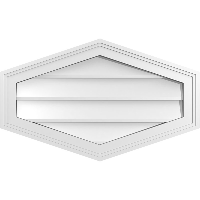 Ventilé vertical à pignon vertical 4/12 po, H 16 po x l 26 po x P 1,5 po