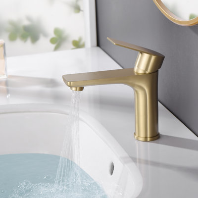 Robinet de salle de bain monocorps à poignée simple