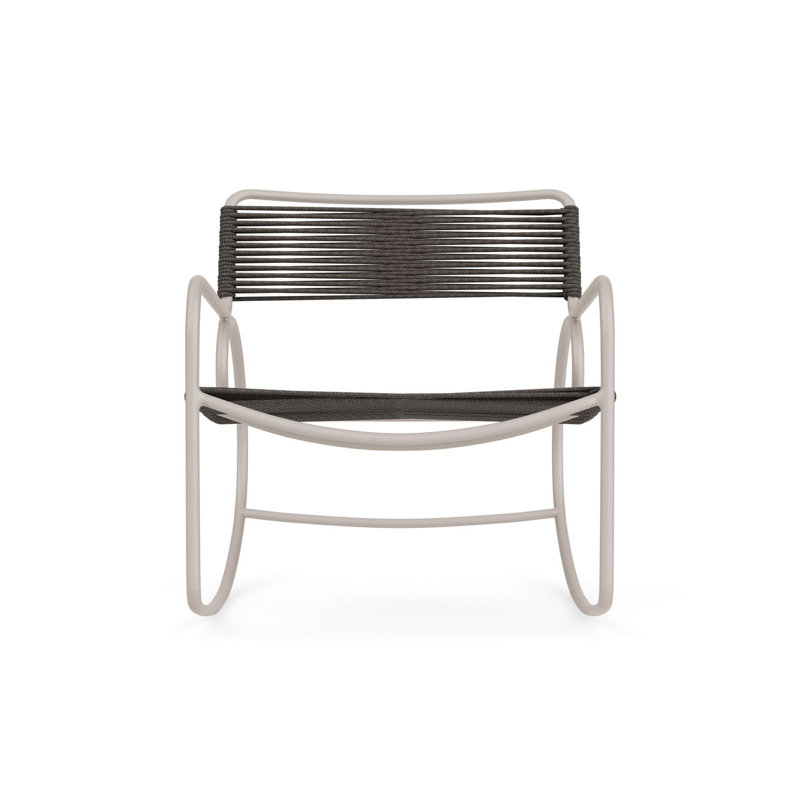 Walter Lamb Outdoor Rocker Chair, Dove/Brown