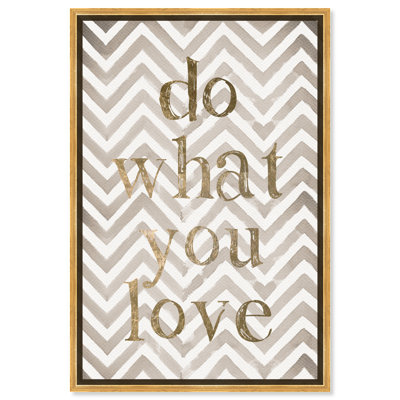 «Do What You Love», art textuel sur toile