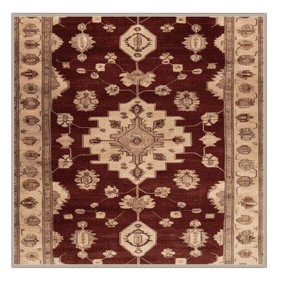Tapis brun lavable à la machine