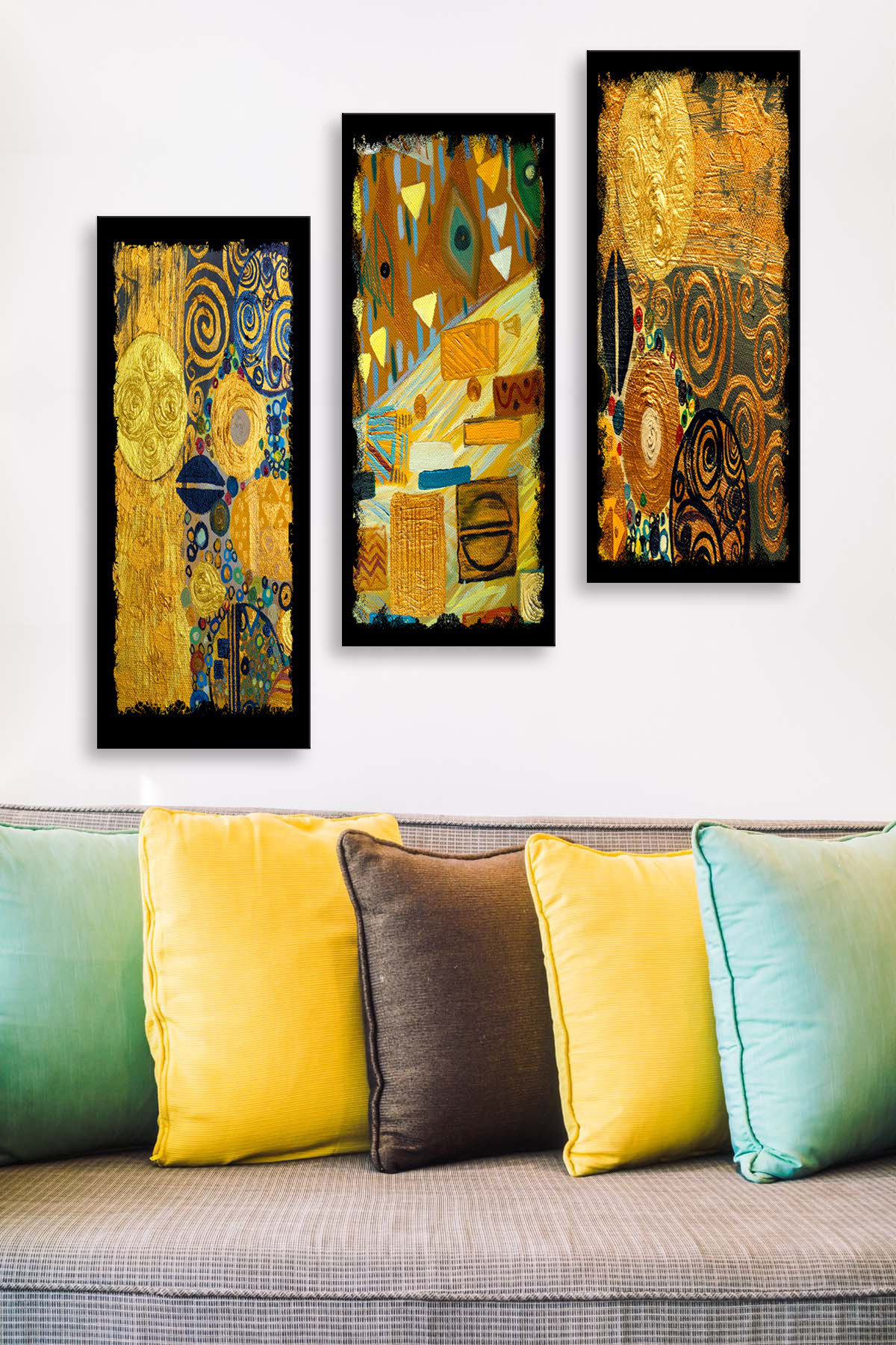 East Urban Home 3 Piece Unframed Painting Set on MDF | Wayfair