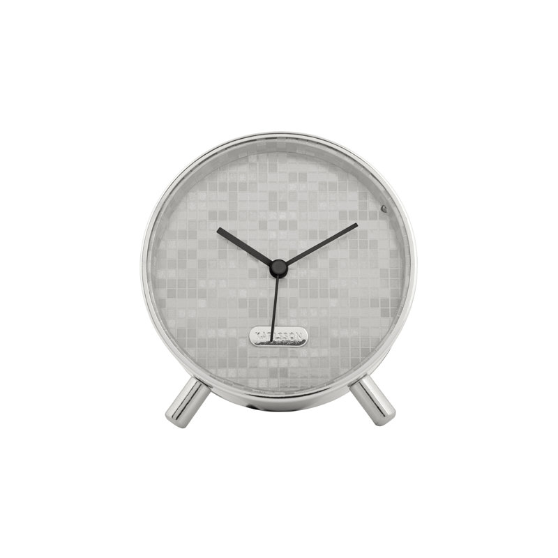 Iron Mechanical Alarm Tabletop Clock, Silver