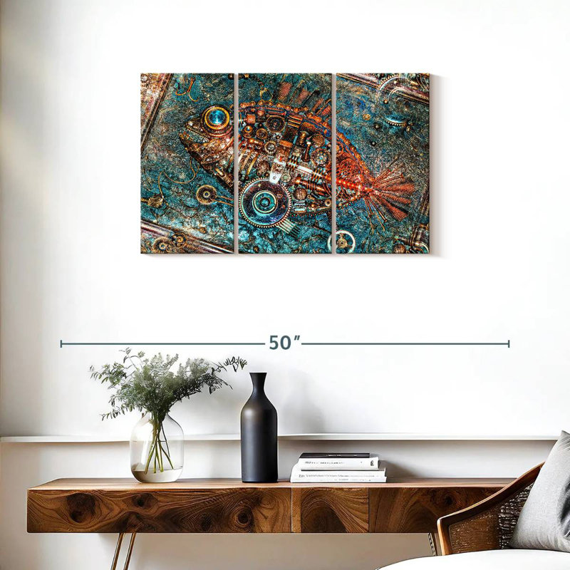Steampunk Fish, 20" H x 33" W