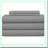 Luxury Cotton Split Set - 5 Piece Bed Sheets, 400 Thread Count, Extra Long Staple, Hypoallergenic Hotel Collection, Deep Pocket, Light Grey Solid.