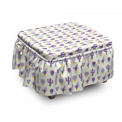 Housse pour repose-pieds mauve sourire faces