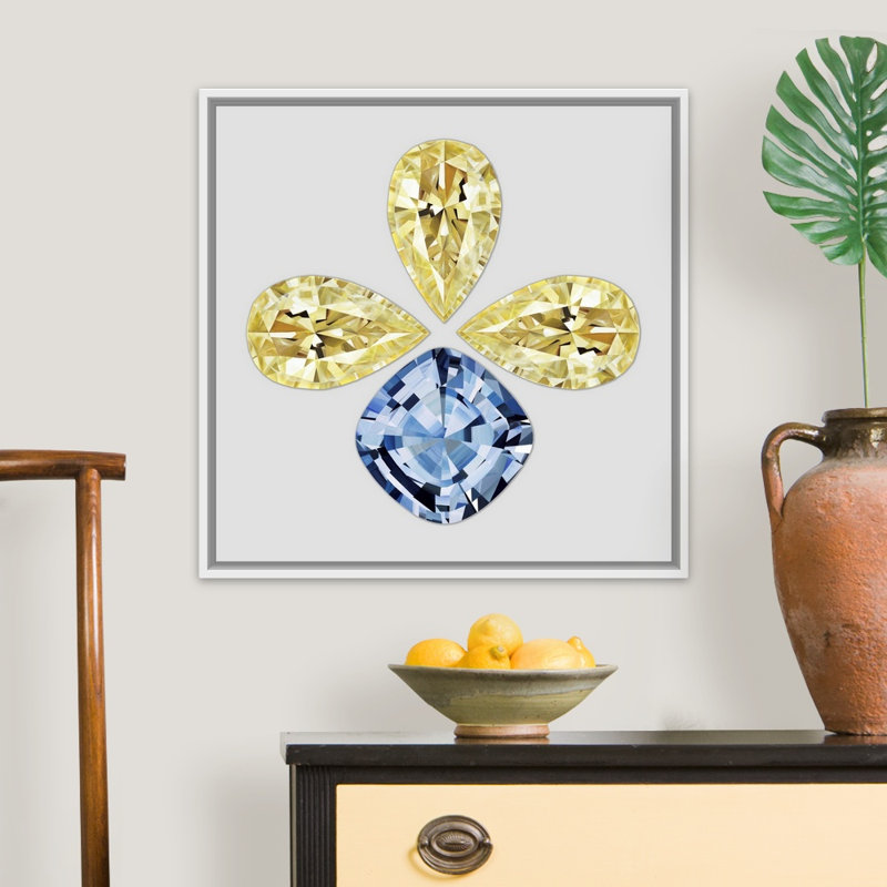 Impression sur toile, H 26 po x l 26 po x P 1,75 po, Cadre flottant blanc