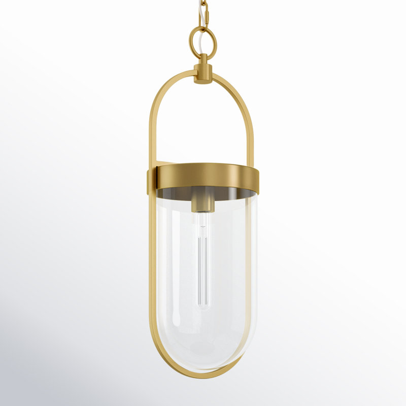 Blaine 1 - Light Pendant, Burnished Brass, 22.75" H x 7.5" W x 8" D