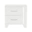 Table de chevet 1pc blanche avec finition brillante blanche