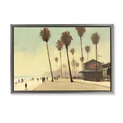 Tropical Promenade Landscape Framed Floater Canvas by Noah Bay