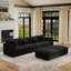 Upholstered U-shaped Symmetrical Sectional With Ottoman-1963980434