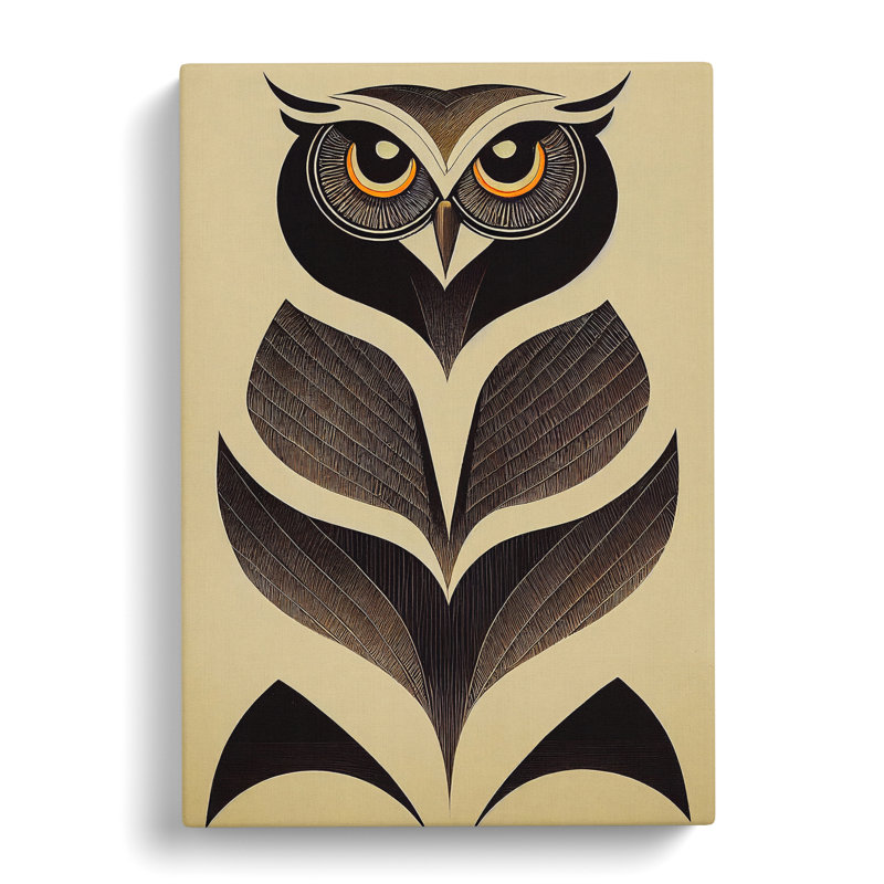 Antique Owl - Wrapped Canvas, 60cm H x 40cm W x 3cm D