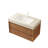 36" Roma Travertine-Pattern Sintered Stone Countertop And Undermount Ceramic Basin, NO Cabinet, NO Faucet And Drain