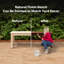 Banc de jardin en bois massif sans dossier-45763982-45763976