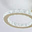 Plafonnier moderne en cristal doré à 3 anneaux avec base en métal et accent de cristal K9-1218245485-1218245487