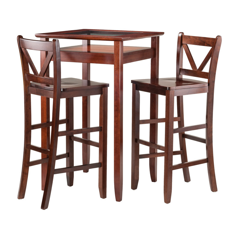 Ethel  2 - Person Solid Wood Top Four Leg Dining Set