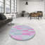 Tapis rose à motif géométrique Kingswood-1401562621