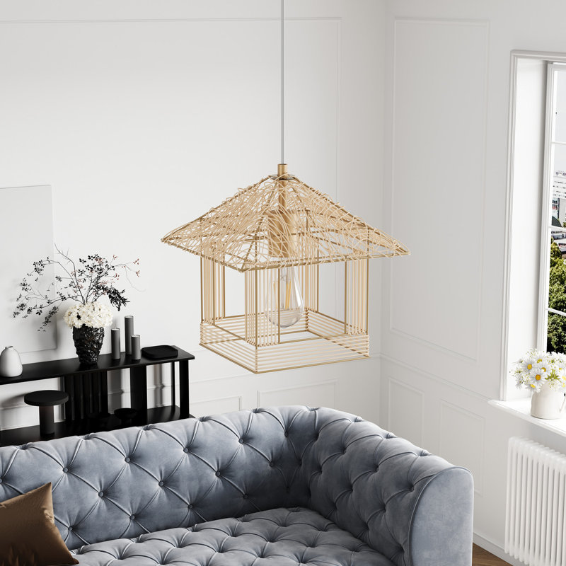Luminaire suspendu réglable réglable Heiden 1-E26 Farmhouse Boho