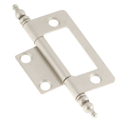 Self Mortise Flush/ Full inset Face Frame Free Swinging - Satin Nickel - Cabinet Door Hinges (Set of 20)
