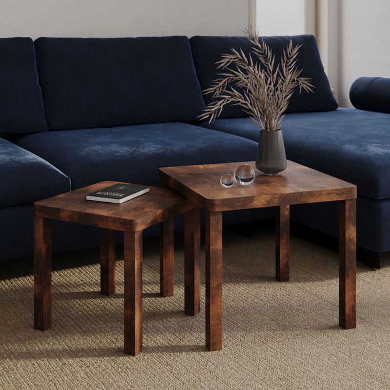 2 - Piece Living Room Table Set, Rustic Brown