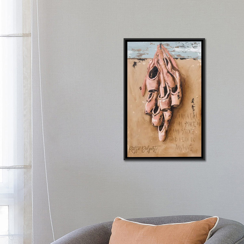 I Am A Girl , H 26 po x l 18 po, Impression sur toile flottante sans passe-partout, Black