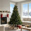 Arbre de Noël artificiel 7 pi pré-éclairé-2039569537
