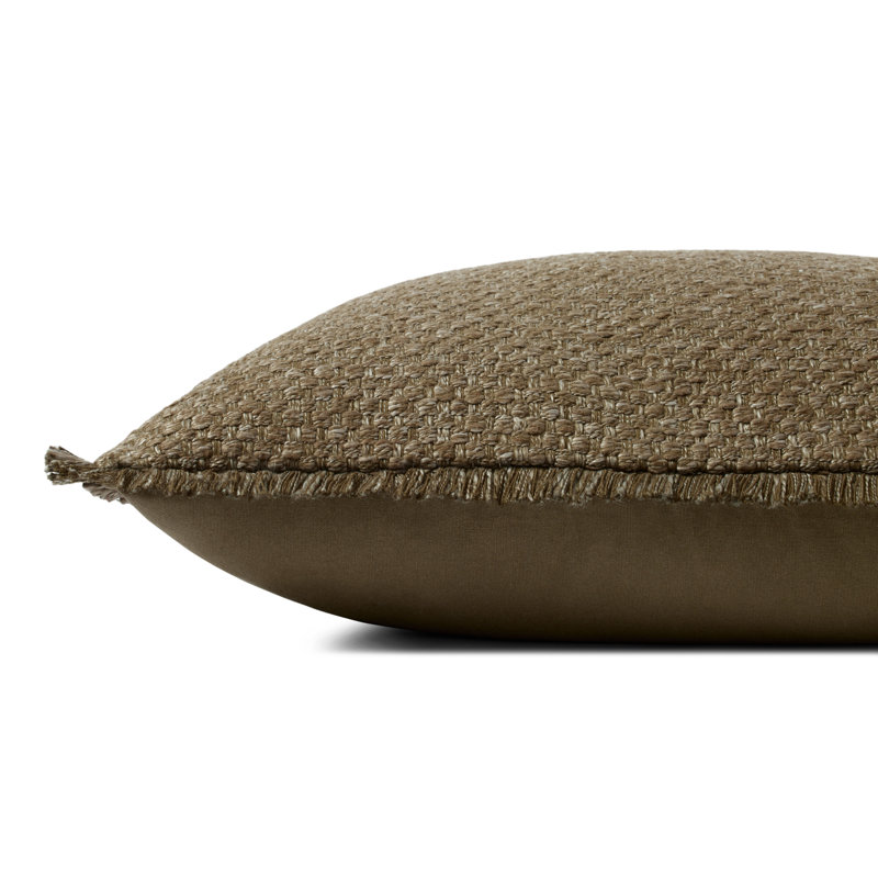 Coussin Lenette Loloi, Olive, Housse de coussin seulement - sans coussin