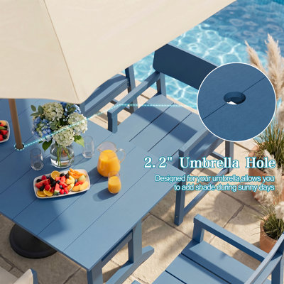 7-Piece HDPE Outdoor Patio Dining Set