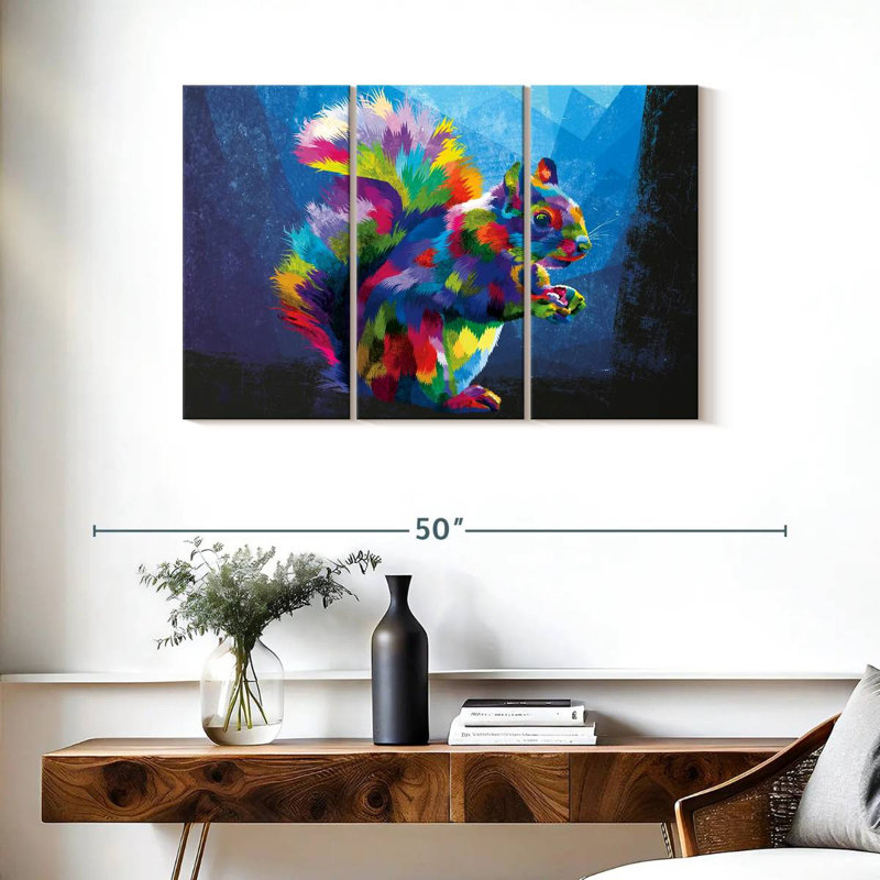 Brampt Rainbow Squirrel, 24" H x 38" W