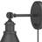 V4981 Ingresar Steel Plug-in Adjustable Black Armed Sconce with Rotary Style Switch-136387094