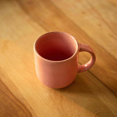 8.5 OZ Ceramic Peach Coffee Mug