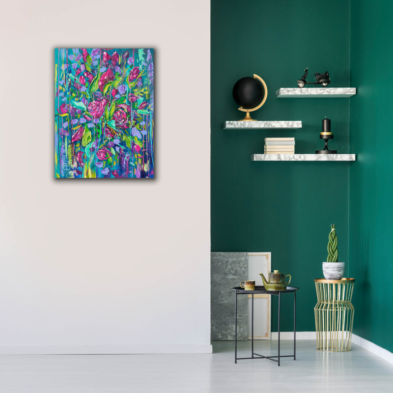 «Rain mauve» par Estelle Grengs, H 34 po x l 26 po x P 1,5 po