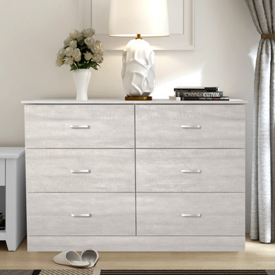 Allyannah 47" W 6-Drawer Double Dresser with Interlocking Drawers