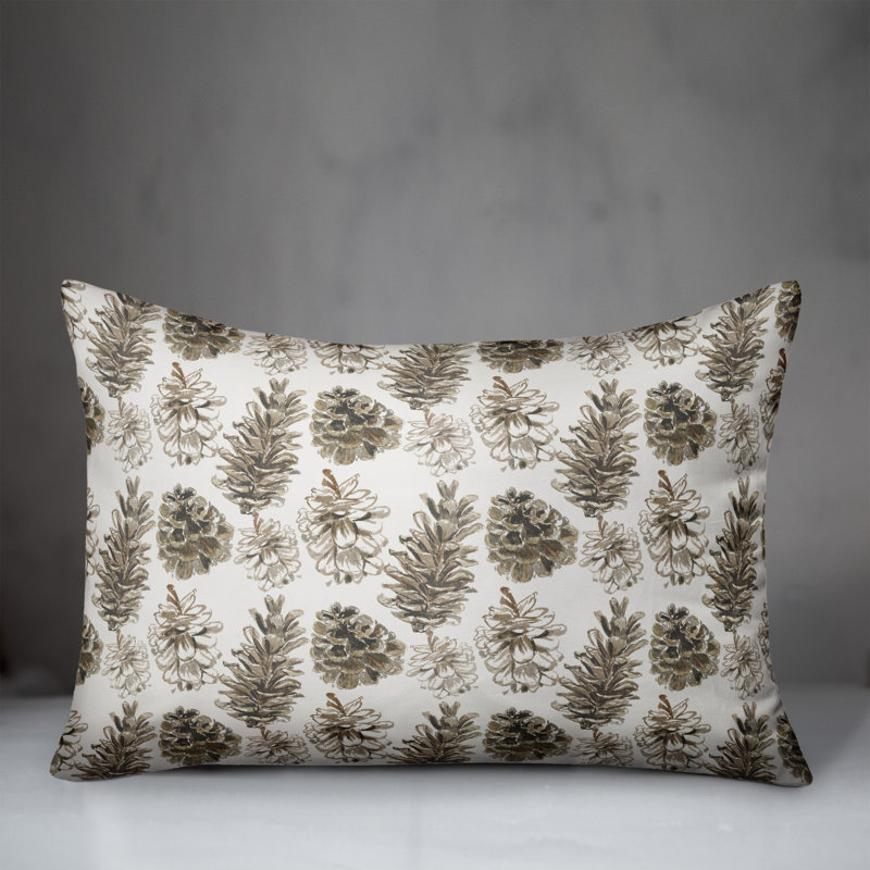 Floral Throw Pillow, White