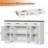 55" Sideboard Buffet Cabinet With 3 Drawers And 2 Glass Doors-908308336