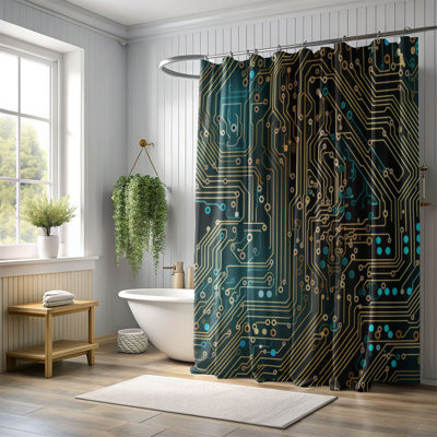 Circuitry - Rideau de douche Premium