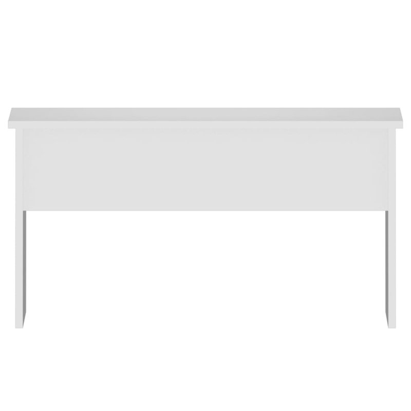Table basse simple avec rangement Lesath, Blanc, H 16,3 po x L 31,5 po x l 19,9 po