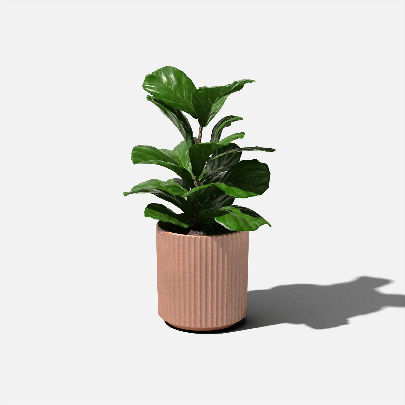 Demi Series Round Planter, 1, 11.5" H x 10.5" W x 10.5" D, Terracotta