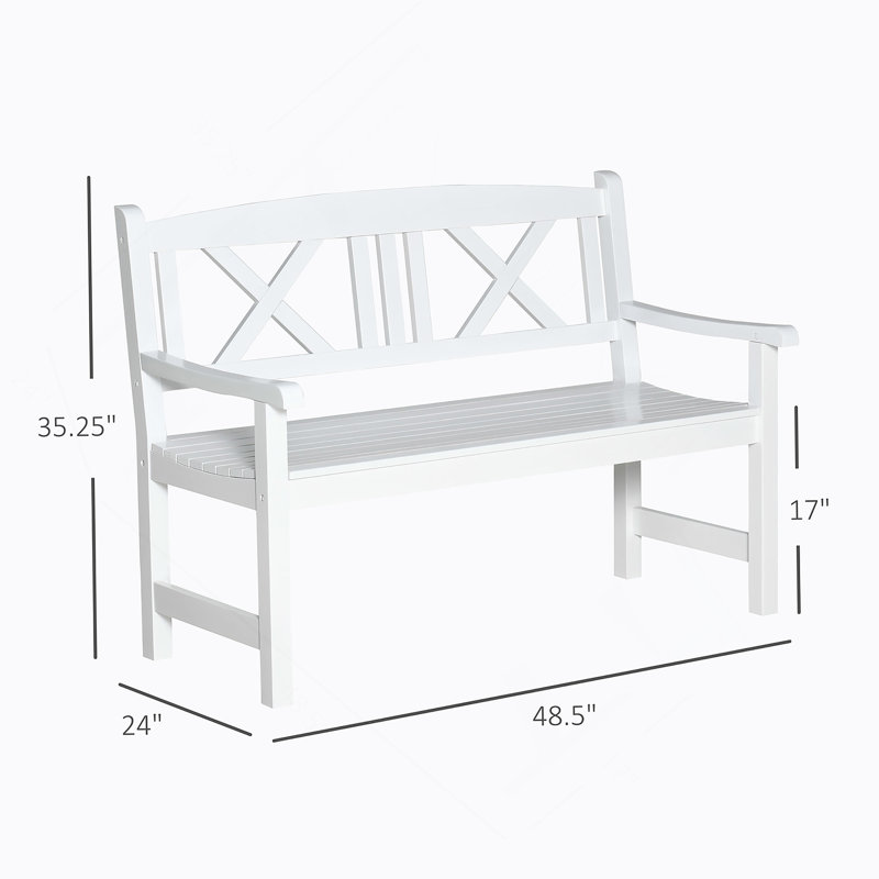 Banc de jardin de style nordique, banc de jardin en bois