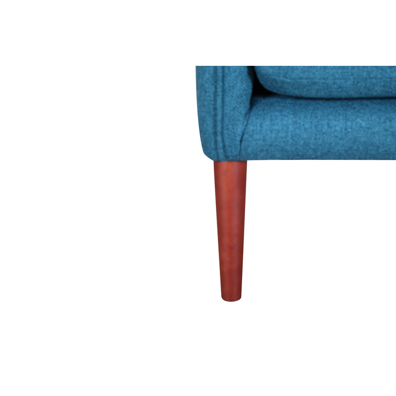 Fauteuil en polyester 34,3 po Baldesi, 100 % polyester bleu sarcelle