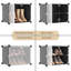 Portable Shoe Rack Organizer With Door, 48 Pairs Storage Cabinet, Adjustable Stackable Detachable Free Standing DIY Expandable 8 Tier-1529189596