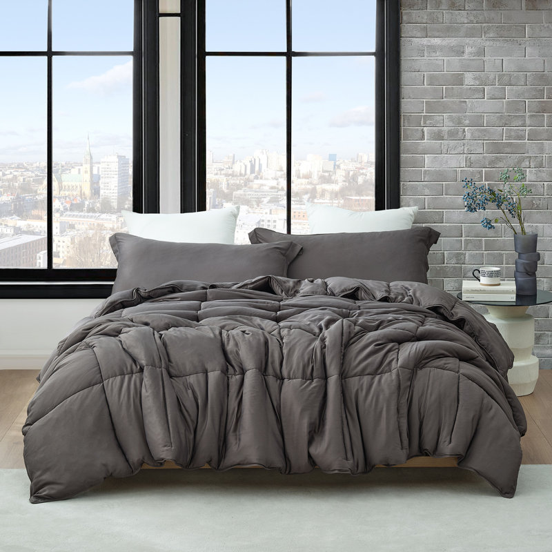 843249116633, Queen Comforter + 2 Standard Shams,  Gray
